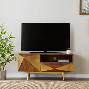 Zadie Small TV Unit for TVs up to 42", Mango Wood