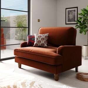 Beatrice Matte Velvet Snuggle Chair