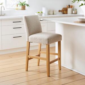 Oakley Counter Height Bar Stool, Natural Boucle