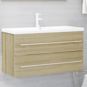 Sink Cabinet Sonoma Oak 90x38.5x48 cm Engineered Wood