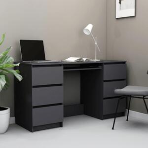 Writing Desk Grey 140x50x77 cm Engineered Wood