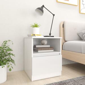 Bed Cabinets 2 pcs White 40x40x50 cm Engineered Wood