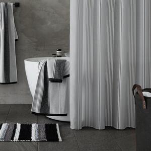 Catherine Lansfield Textured Stripe Shower Curtain