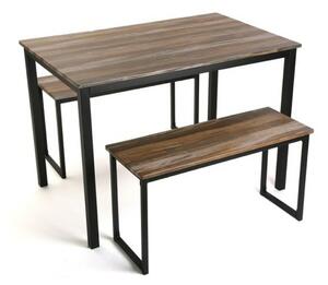 Table and bench set Versa Wood 70 x 76 x 110 cm