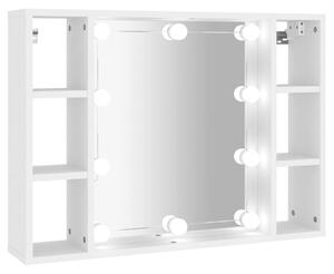 Mirror Cabinet with LED White 76x15x55 cm
