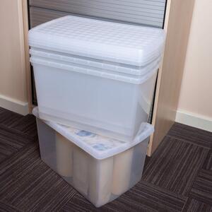 Wham Clip Pack of 4 62L Storage Boxes With Lids