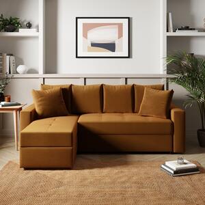 Westley Velvet Corner Sofa Bed