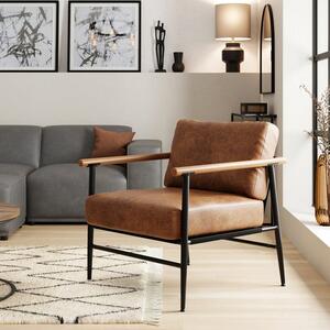 Arbour Faux Leather Industrial Accent Chair