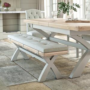 Salcombe Cross Leg Dining Bench, Oak