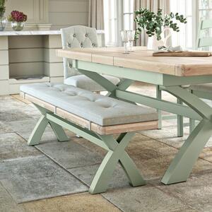 Salcombe Cross Leg Dining Bench, Oak