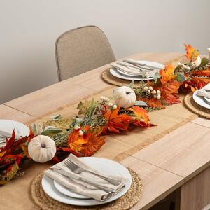 Artificial Green & Orange Pumpkin Garland