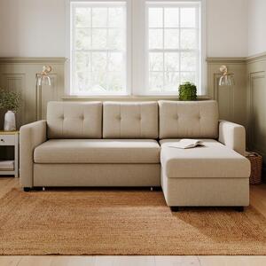 Barker Flatweave Trundle Corner Chaise Sofa Bed