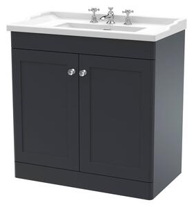 Classique Floor Standing 2 Door Vanity Unit with Ceramic Basin