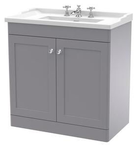 Classique Floor Standing 2 Door Vanity Unit with Ceramic Basin