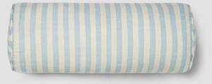 Coastal Blue Pembroke Stripe Linen Blend Bolster Filled Cushion | 20x55cm | Piglet in Bed