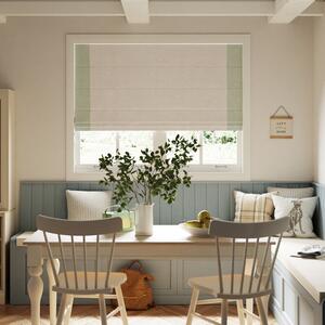 Luna Bordered Sage Roman Blind