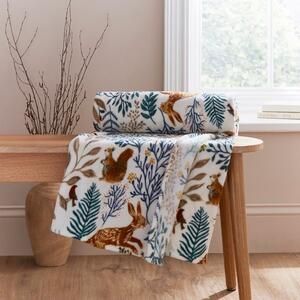 Woodland Fleece Throw Blanket 130x160cm