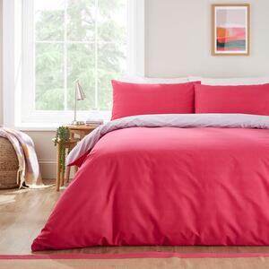 Reversible Polycotton Duvet Cover and Pillowcase Set