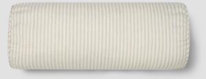Oatmeal Stripe Linen Blend Bolster Filled Cushion | 20x55cm | Piglet in Bed