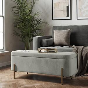 Ivy Velvet Storage Ottoman