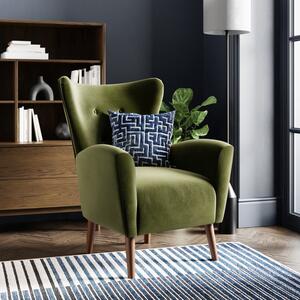 Sven Modern Velvet Wing Chair