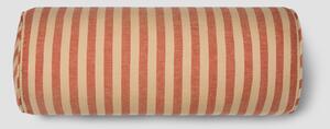 Sandstone Red Pembroke Stripe Linen Blend Bolster Filled Cushion | 20x55cm | Piglet in Bed