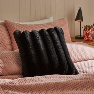 Ribbed Fur Square Cushion