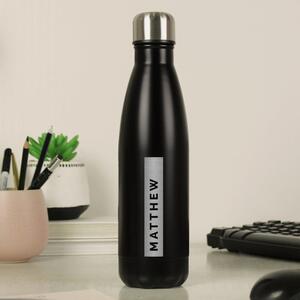 Personalised Rectangle Metal Insulated Drinks Bottle