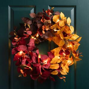 Artificial Autumnal Light Up Wreath