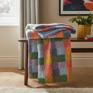 Brights Checkerboard Boucle Throw Blanket