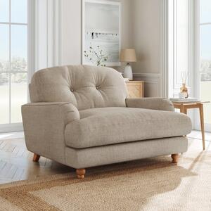 Martha Faux Linen Snuggle Chair