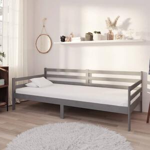 Day Bed without Mattress Grey Solid Wood Pine 90x200cm