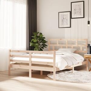 Bed Frame Solid Wood Pine 140x200 cm 4FT6 Double