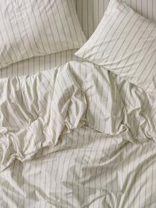 Mellow Green Slumber Stripe Cotton Duvet Cover | Single | Piglet in Bed