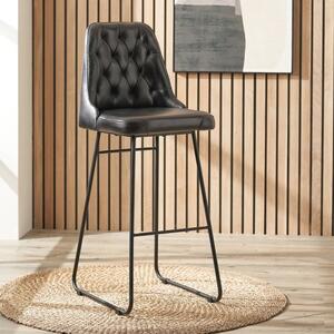 Camillo Diamond Back Bar Stool, Leather