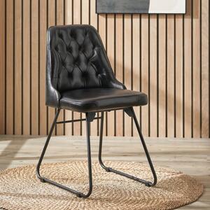 Camillo Diamond Back Dining Chair, Leather