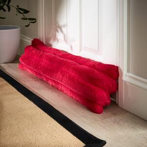 Ribbed Fur Draught Excluder