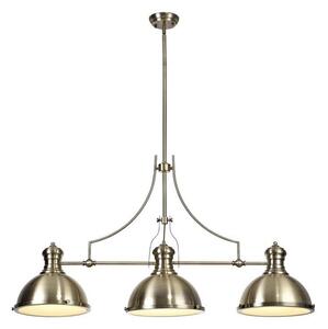 Albany 3 Light Ceiling Pendant In Antique Brass