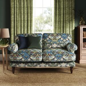 Jolene William Morris Strawberry Thief Print Velvet 2 Seater Sofa