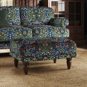 Jolene William Morris Blackthorn Print Velvet Footstool