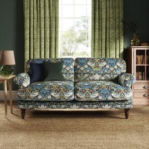 Jolene William Morris Strawberry Thief Print Velvet 3 Seater Sofa