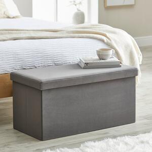 Matilda Recycled Velvet Foldable Storage Ottoman