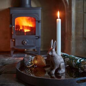 Cast Aluminium Hare Candle Holder