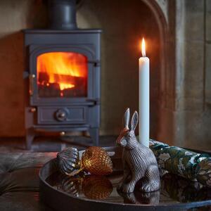 Cast Aluminium Hare Candle Holder