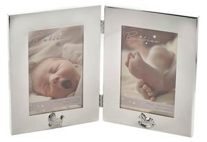 Bambino Silver Plated Double Photo Frame