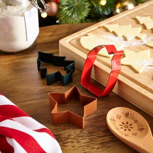 Set of 3 Festive Stainless-Steel Cookie Cutters