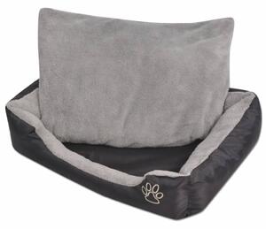 170419 Dog Bed with Padded Cushion Size S Black