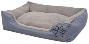 Dog Bed with Padded Cushion Size S Grey