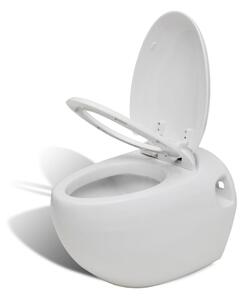Wall Hung Toilet White Unique Egg Design