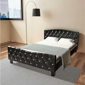 244260 Bed Frame Artificial Leather 140x200 cm Black